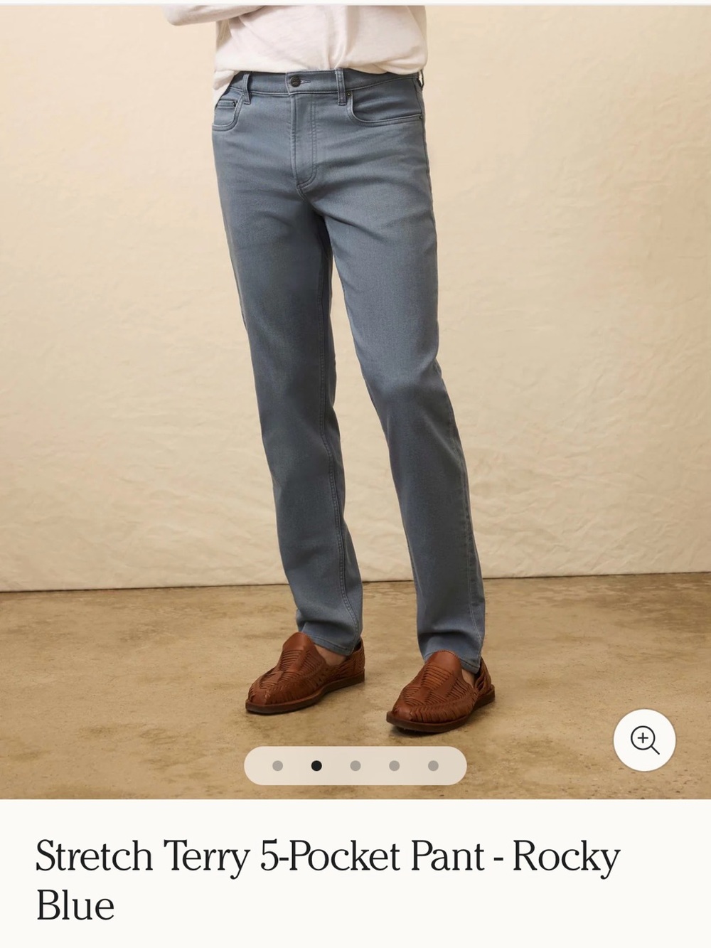 Faherty Slim Straight Jeans in Rocky Blue